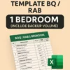 Template BQ/RAB One Bedroom (include backup volume)