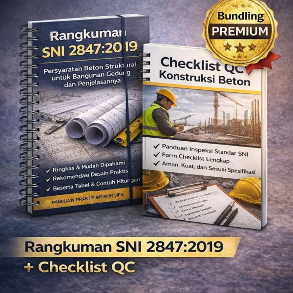 Paket Premium – Rangkuman SNI 2847:2019 + QC Checklist Beton Bertulang