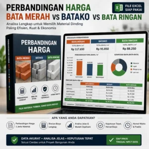 Perbandingan Harga Bata Merah vs Batako vs Bata Ringan