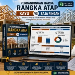 Perbandingan Harga Rangka Atap Kayu vs Baja Ringan