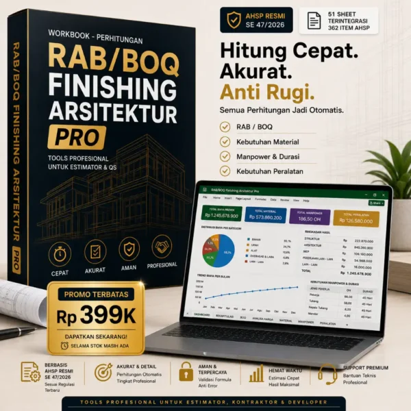 Workbook - Perhitungan RAB/BOQ Finishing Arsitektur Pro