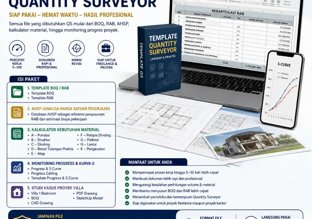 Paket Template Quantity Surveyor Pro – Siap Pakai – QS Services