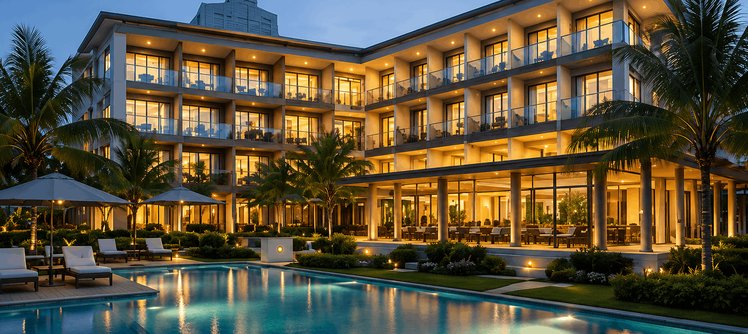 Proyek konstruksi sektor hospitality — hotel dan resor
