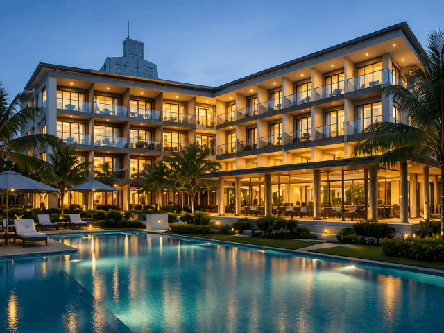 Proyek konstruksi sektor hospitality — hotel dan resor