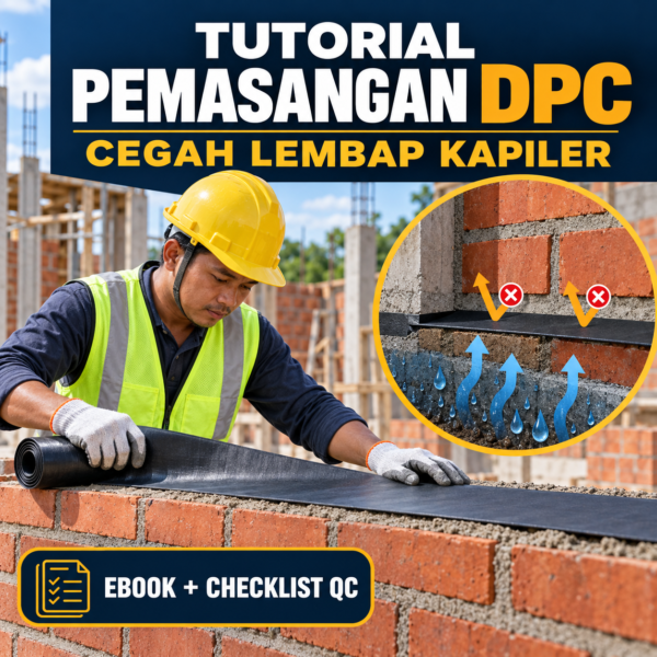 Tutorial pemasangan DPC untuk mencegah lembap kapiler pada dinding